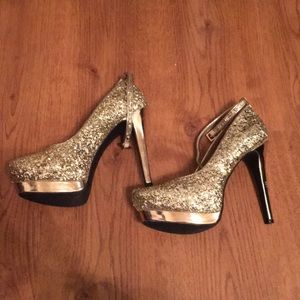 Gold Sparkle Heels